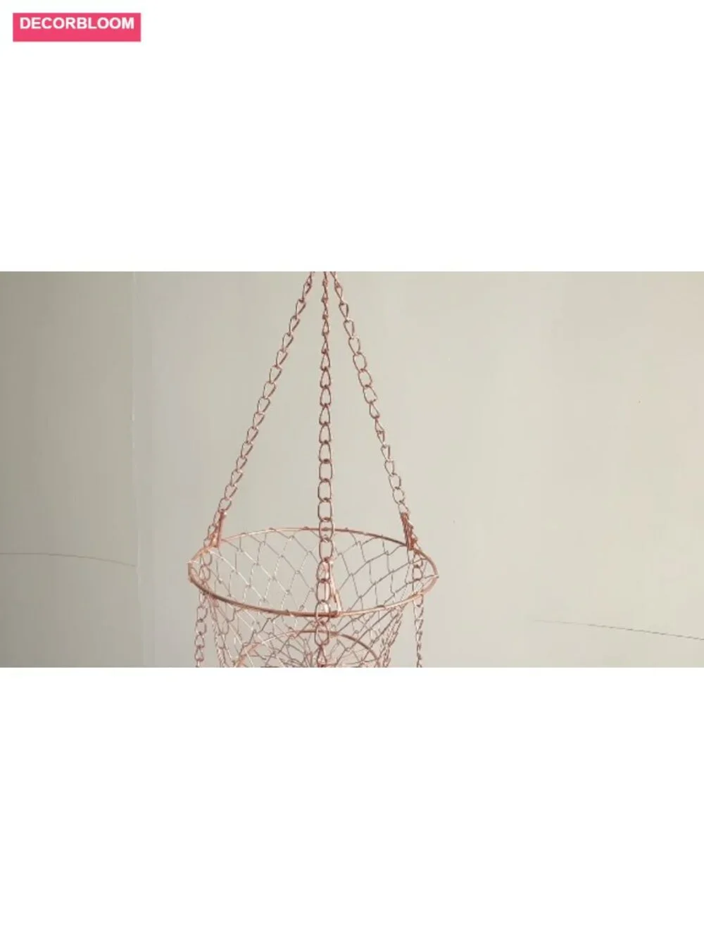 3 Tier Hanging Fruit Basket Heavy Duty Wire Storage Rack with Hooks
